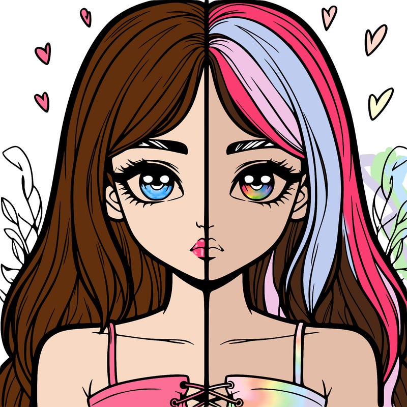 realistic girl split