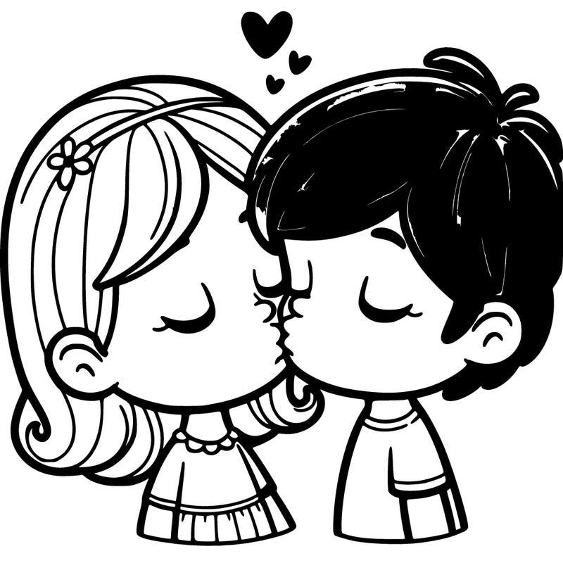 boy kissing a girl
