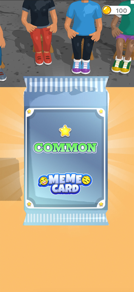 A common rarity meme card pack in the Meme Challenge game