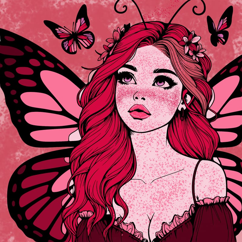 butterfly fairy realistic girl