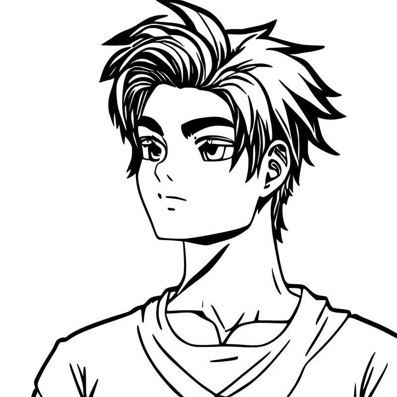 anime boy with good hair