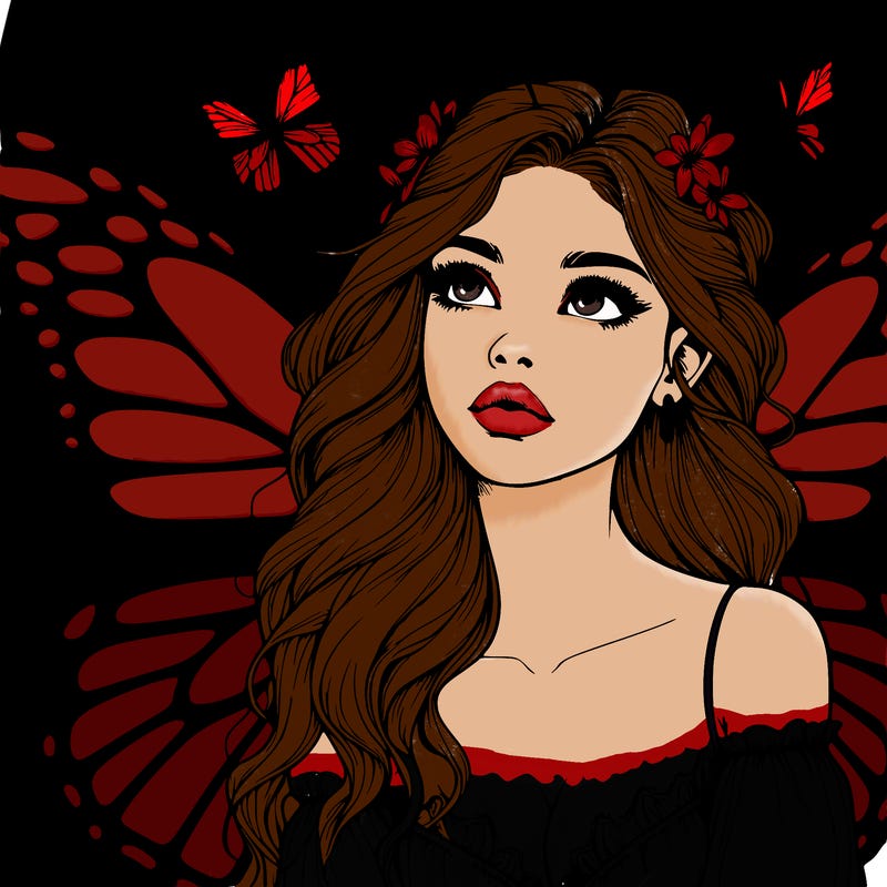 butterfly fairy realistic girl