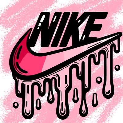 dripping nike logo
