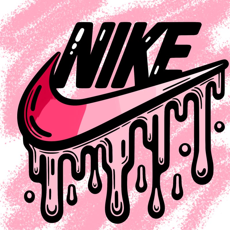 dripping nike logo