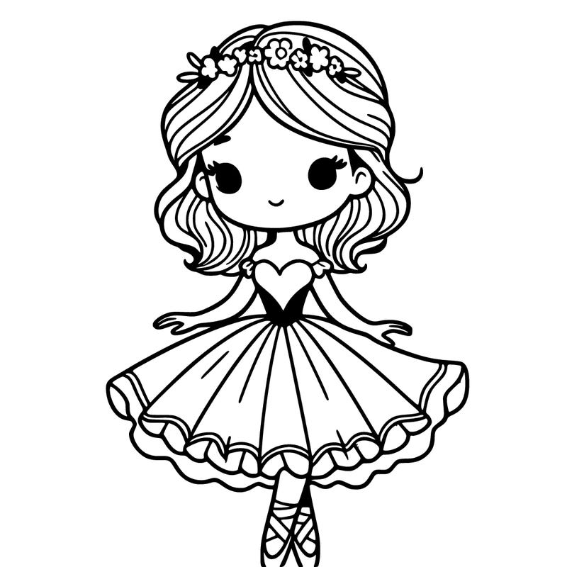 ballerina with a beautiful dress