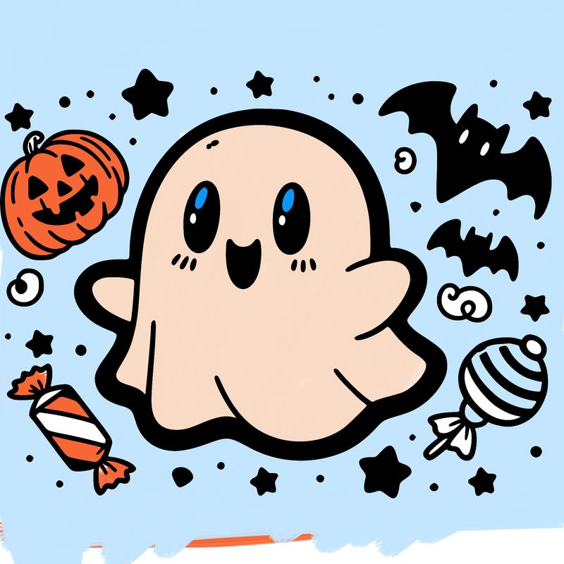 halloween cute little ghost