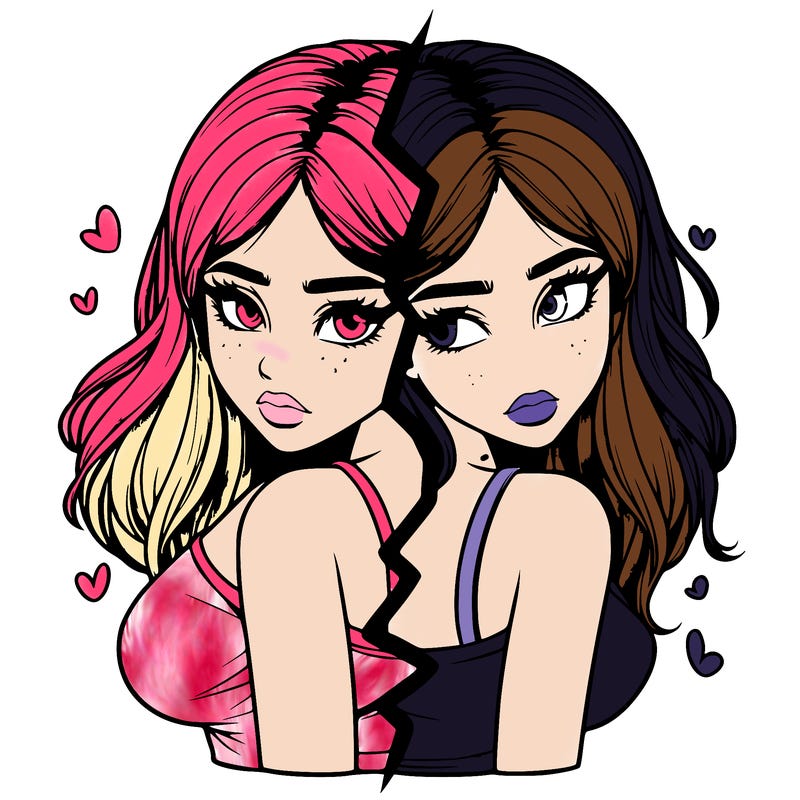 realistic girl split