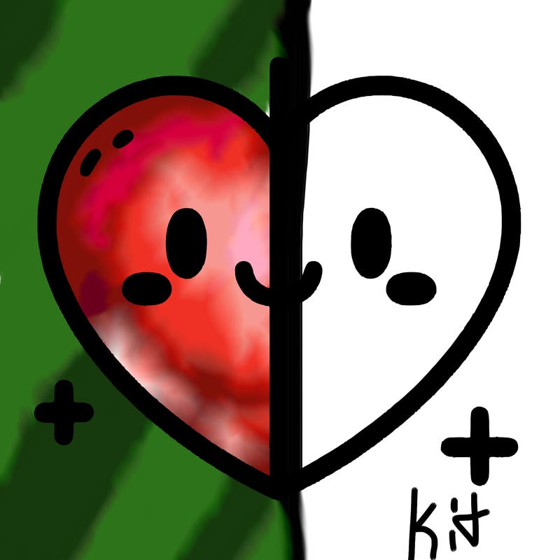 half heart and half heart