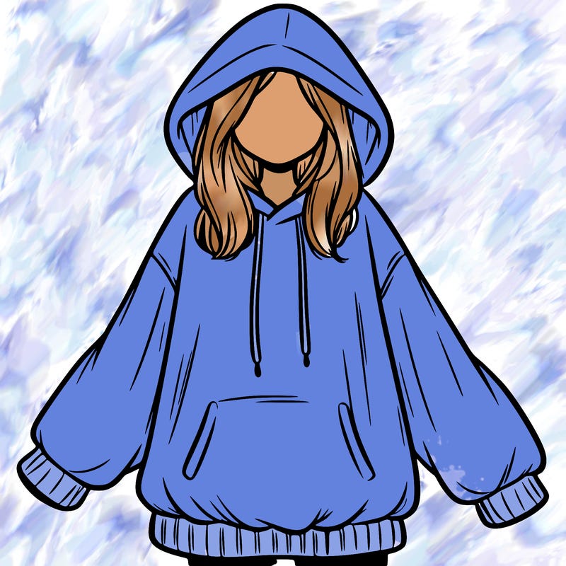 girl in oversized hoodie