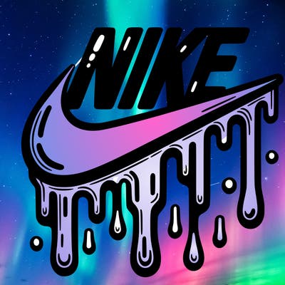 dripping nike logo