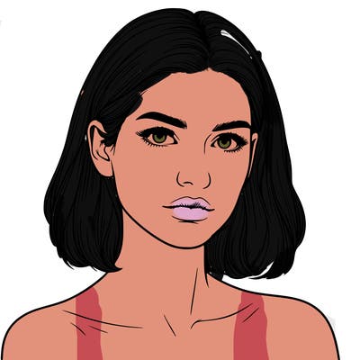 realistic portrait of woman