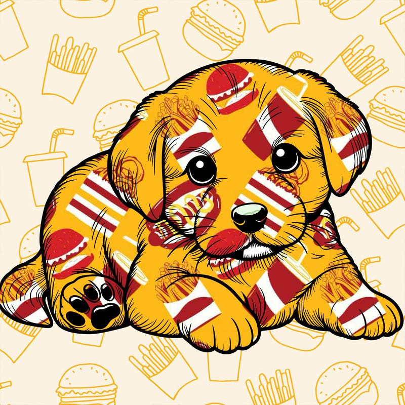 a cute realistic puppy