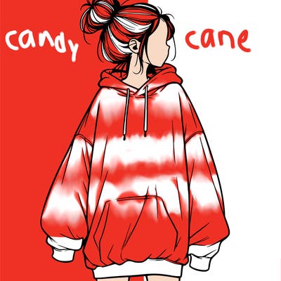 realistic girl with a oversized sweatshirt on and a bun
