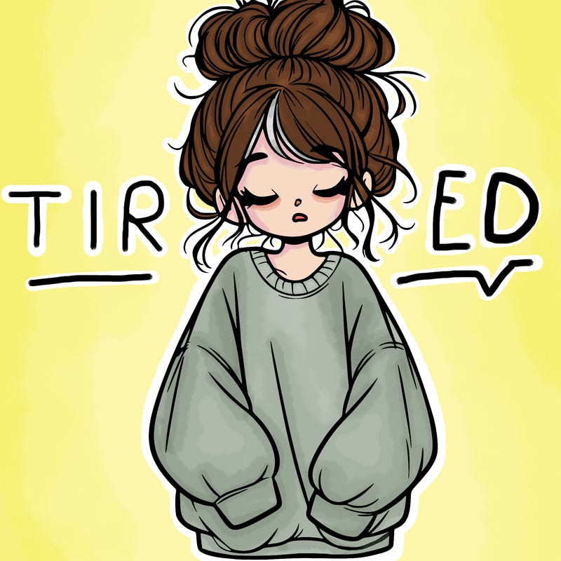 girl with baggy sweatshirt and messy bun