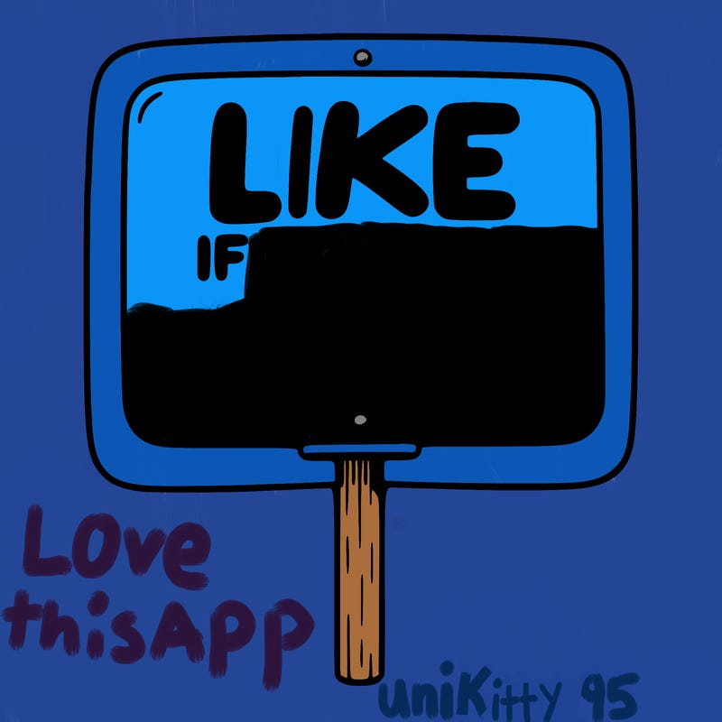 a sign that says like if you hate ads