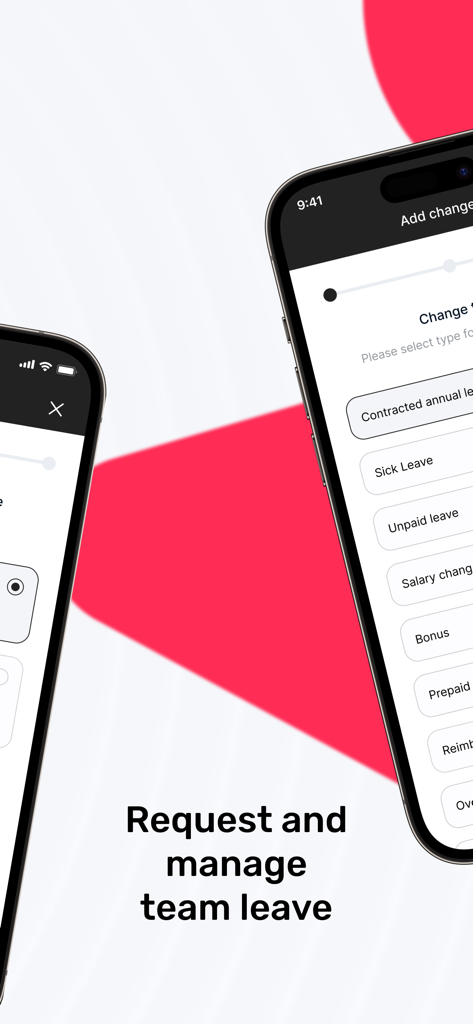 Native Teams - Native Teams app interface for requesting and managing team leave and salary changes.