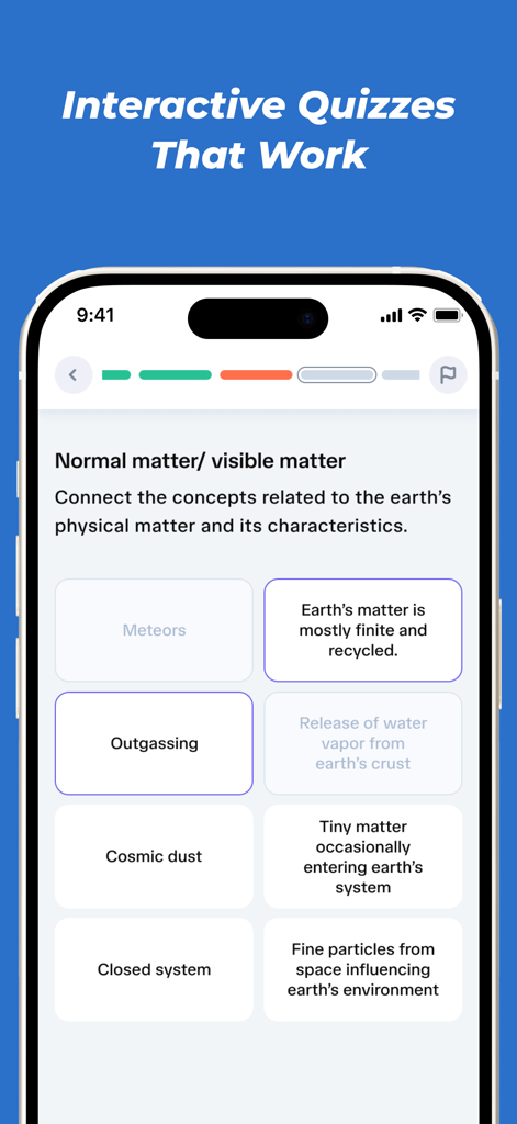 PrepAiro: UPSC CSE Prep 2026 - Interactive concept matching quiz on the PrepAiro UPSC prep app