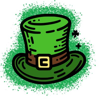 st patrick hat with thin lines