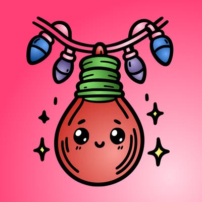 small bulb of a garland