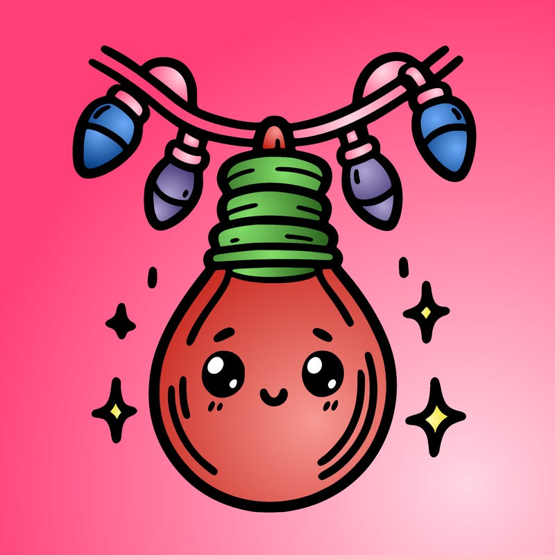 small bulb of a garland