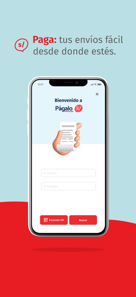 Pantalla de pago de la aplicación móvil SHALOM para una gestión sencilla de envíos y logística