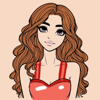 realistic and pretty girl