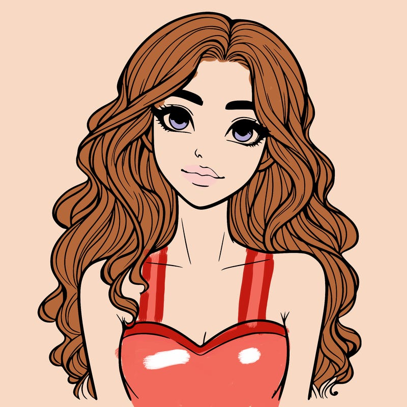 realistic and pretty girl