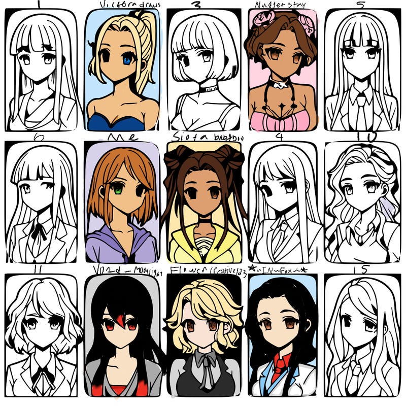 girls that look diffrent anime