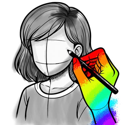 drawing a realistic person