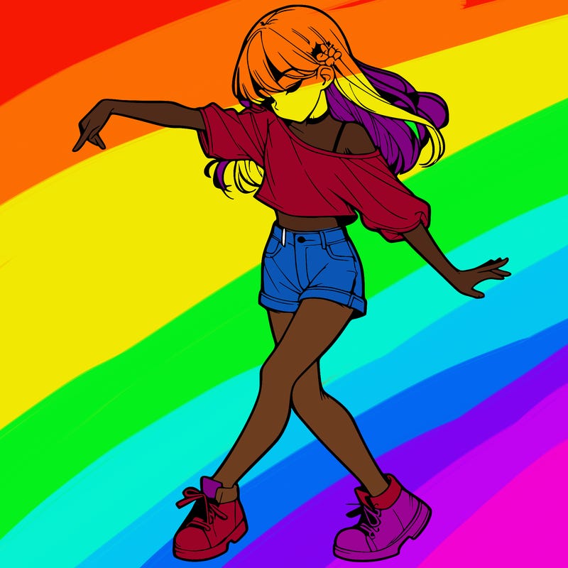 realistic girl danceing