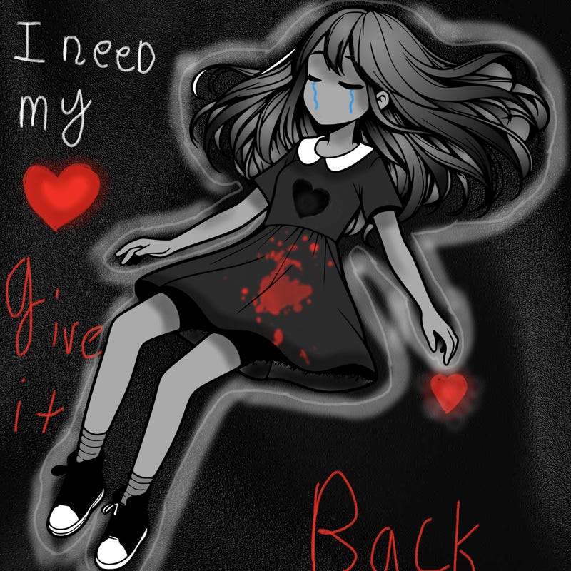 realistic girl floating