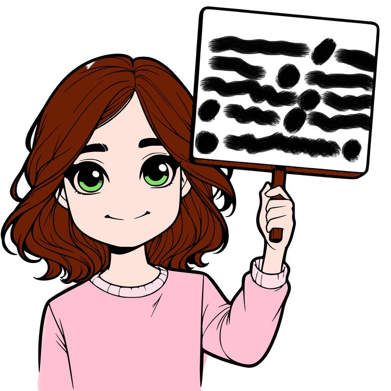 realistic girl holding up a sign