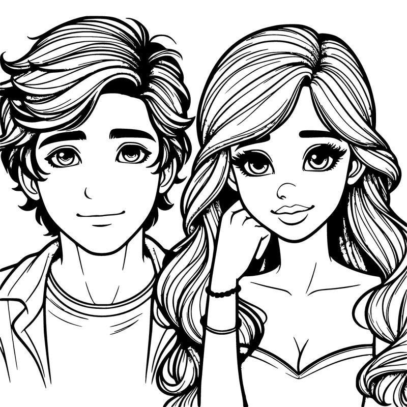 realistic girl and a boy romantic