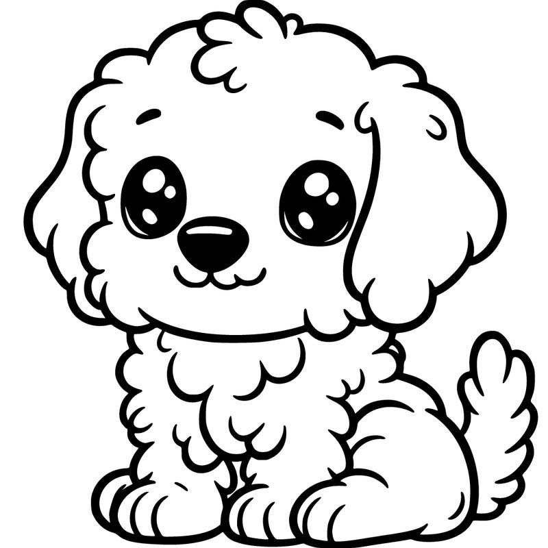 ℭ𝔲𝔱𝔢 𝔤𝔬𝔩𝔡𝔢𝔫 doodle puppy