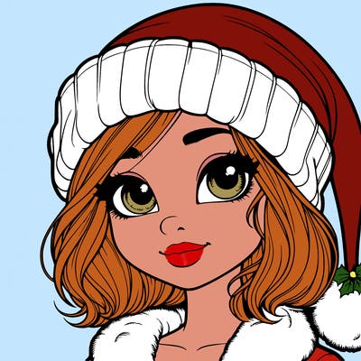 realistic christmas girl