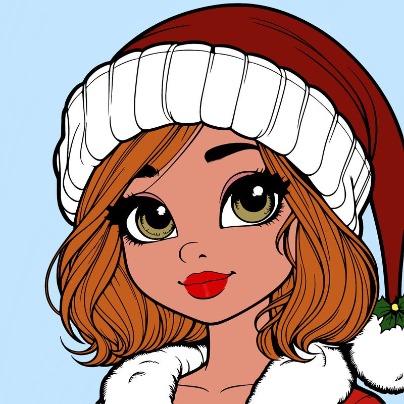 realistic christmas girl