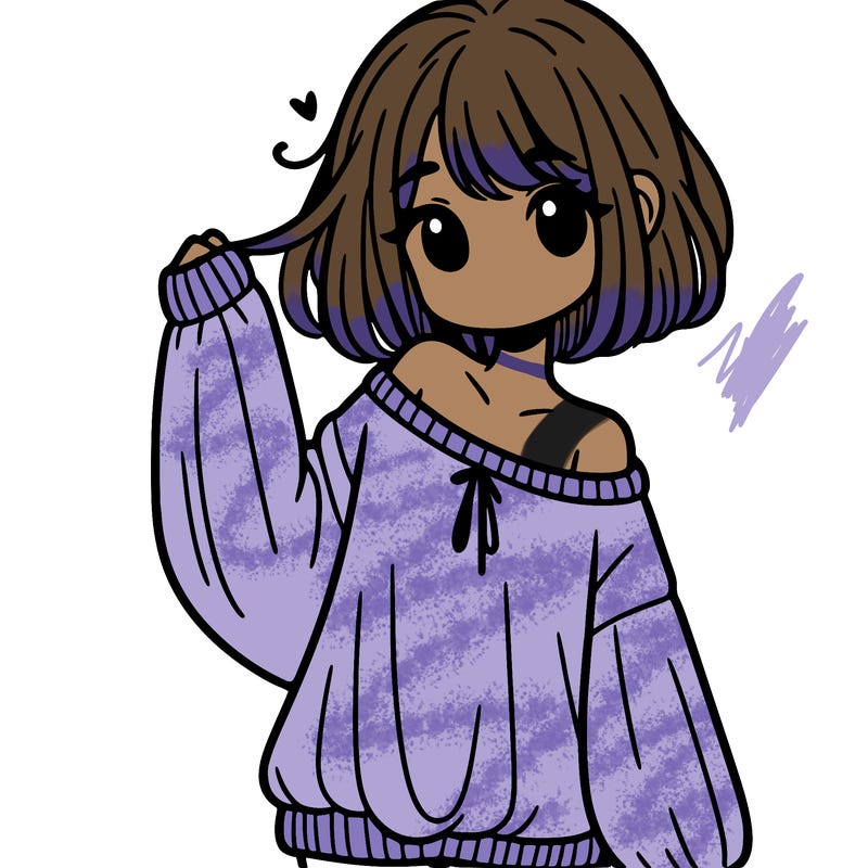 girl in baggy sweater hanging off her shoulder