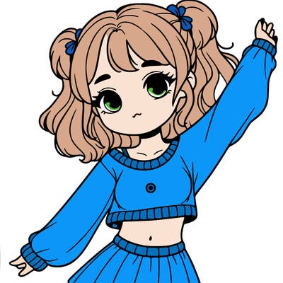 girl in a cute crop top