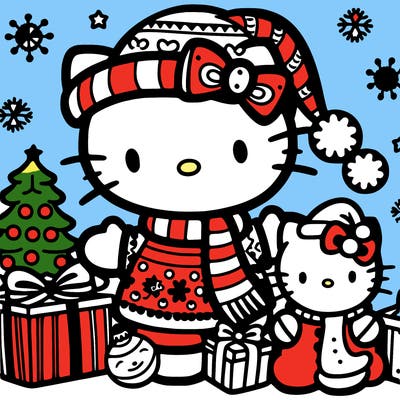 hello kitty christmas version