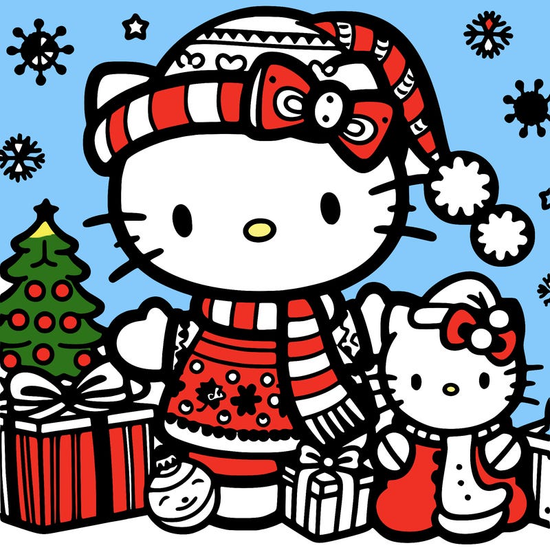 hello kitty christmas version