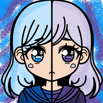 a split of a girl