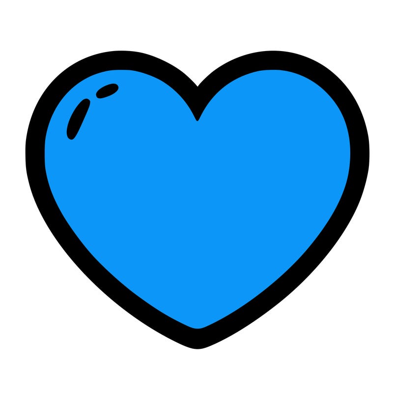 a blank heart