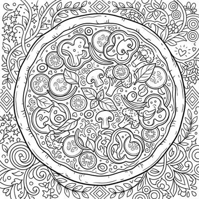 Unleash your artistic flair with this vibrant vegetable pizza coloring page, specially designed to engage teens. Its intricate details and delicious toppings promise hours of creative fun and relaxation.