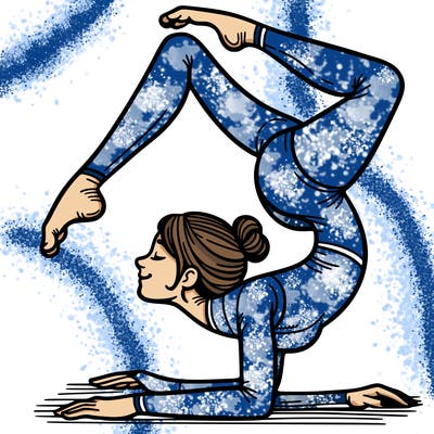 gymnast doing contortion pose