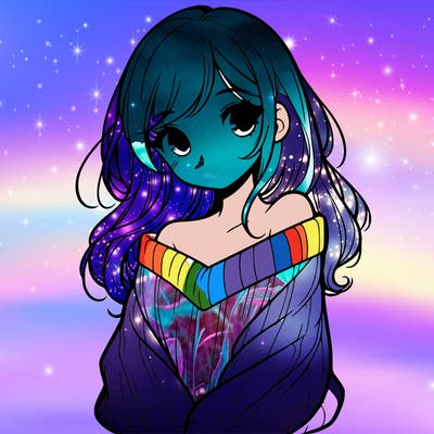 shy pretty girl wearing a sweater that is falling off one shoulder portrait