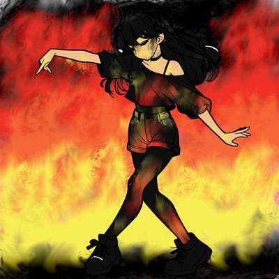 realistic girl danceing