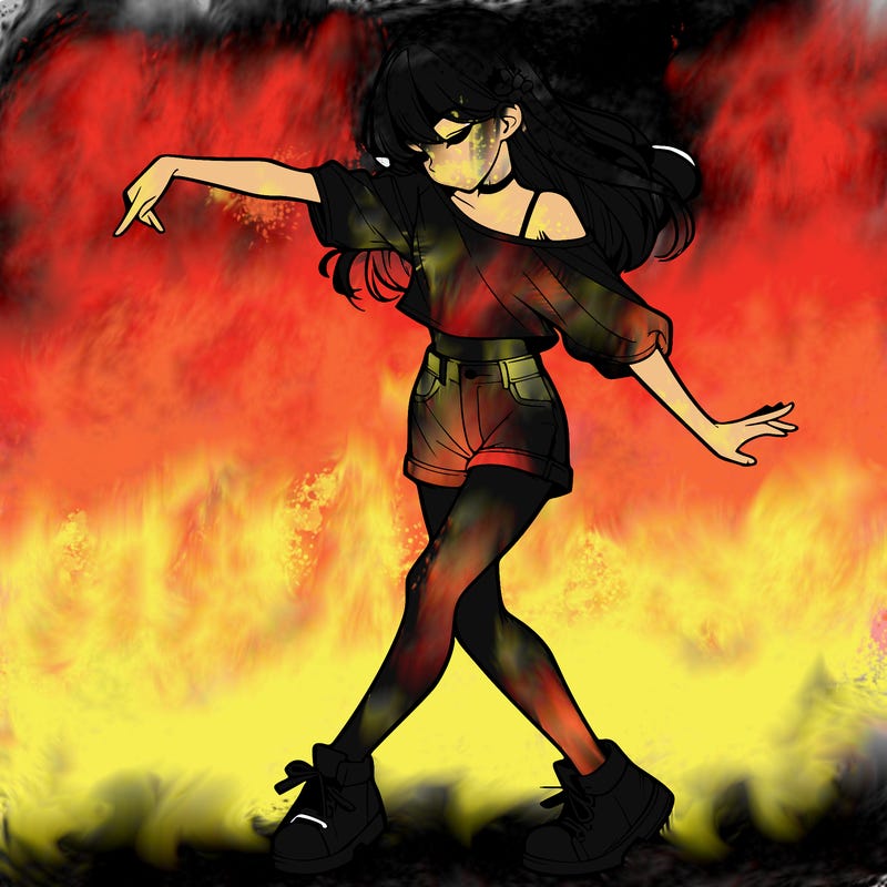 realistic girl danceing