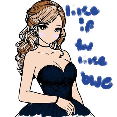 realistic girl in prom dress