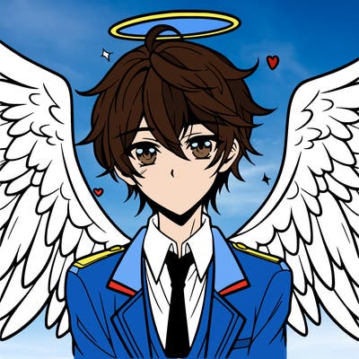 anime angel boy
