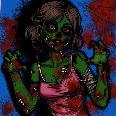 realistic zombie girl